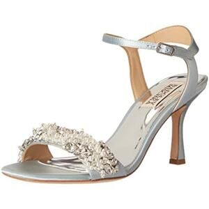 Badgley Mischka Kate Embellished Blue Heels Size 6